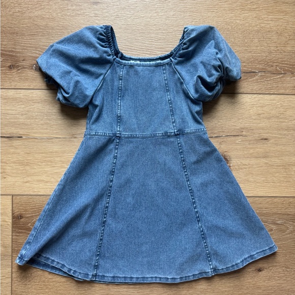 Stylish Blue Denim Kids Dress - Picture 1 of 1